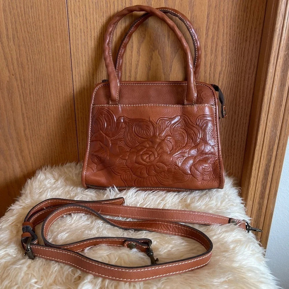 Patricia Nash Paris Tooled Leather Small Satchel - Picture 2 of 9